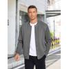 imageCOOFANDY Mens Casual Lightweight Jacket Baseball Letterman Snap Button JacketDark Grey