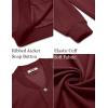 imageCOOFANDY Mens Casual Lightweight Jacket Baseball Letterman Snap Button JacketDark Red