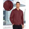imageCOOFANDY Mens Casual Lightweight Jacket Baseball Letterman Snap Button JacketDark Red