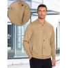 imageCOOFANDY Mens Casual Lightweight Jacket Baseball Letterman Snap Button JacketKhaki