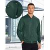 imageCOOFANDY Mens Casual Lightweight Jacket Baseball Letterman Snap Button JacketLake Green