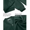 imageCOOFANDY Mens Casual Lightweight Jacket Baseball Letterman Snap Button JacketLake Green