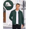 imageCOOFANDY Mens Casual Lightweight Jacket Baseball Letterman Snap Button JacketLake Green