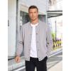 imageCOOFANDY Mens Casual Lightweight Jacket Baseball Letterman Snap Button JacketLight Green