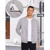 imageCOOFANDY Mens Casual Lightweight Jacket Baseball Letterman Snap Button JacketLight Green