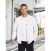 imageCOOFANDY Mens Casual Lightweight Jacket Baseball Letterman Snap Button JacketWhite