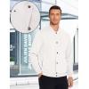 imageCOOFANDY Mens Casual Lightweight Jacket Baseball Letterman Snap Button JacketWhite