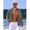 imageCOOFANDY Mens Casual Short Sleeve Button Down Summer Beach Shirt Lightweight Textured Wrinkle Free Untucked ShirtsGranite Gray