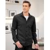 imageCOOFANDY Mens Corduroy Shirt Casual Shacket Long Sleeve Button Down Lightweight JacketBlack