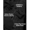 imageCOOFANDY Mens Corduroy Shirt Casual Shacket Long Sleeve Button Down Lightweight JacketBlack