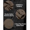 imageCOOFANDY Mens Corduroy Shirt Casual Shacket Long Sleeve Button Down Lightweight JacketBrown