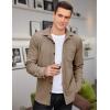 imageCOOFANDY Mens Corduroy Shirt Casual Shacket Long Sleeve Button Down Lightweight JacketBrown