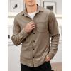 imageCOOFANDY Mens Corduroy Shirt Casual Shacket Long Sleeve Button Down Lightweight JacketBrown