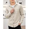 imageCOOFANDY Mens Corduroy Shirt Casual Shacket Long Sleeve Button Down Lightweight JacketLight Khaki