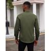 imageCOOFANDY Mens Dress Shirts Long Sleeve Button Down Formal Shirt Regular Fit Solid Business Casual ShirtsArmy Green