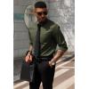 imageCOOFANDY Mens Dress Shirts Long Sleeve Button Down Formal Shirt Regular Fit Solid Business Casual ShirtsArmy Green
