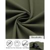 imageCOOFANDY Mens Dress Shirts Long Sleeve Button Down Formal Shirt Regular Fit Solid Business Casual ShirtsArmy Green