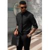 imageCOOFANDY Mens Dress Shirts Long Sleeve Button Down Formal Shirt Regular Fit Solid Business Casual ShirtsBlack