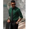 imageCOOFANDY Mens Dress Shirts Long Sleeve Button Down Formal Shirt Regular Fit Solid Business Casual ShirtsDark Green