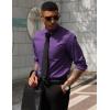 imageCOOFANDY Mens Dress Shirts Long Sleeve Button Down Formal Shirt Regular Fit Solid Business Casual ShirtsDark Purple