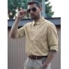 imageCOOFANDY Mens Dress Shirts Long Sleeve Button Down Formal Shirt Regular Fit Solid Business Casual ShirtsKhaki
