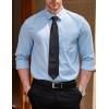 imageCOOFANDY Mens Dress Shirts Long Sleeve Button Down Formal Shirt Regular Fit Solid Business Casual ShirtsLight Blue