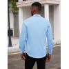 imageCOOFANDY Mens Dress Shirts Long Sleeve Button Down Formal Shirt Regular Fit Solid Business Casual ShirtsLight Blue