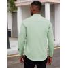 imageCOOFANDY Mens Dress Shirts Long Sleeve Button Down Formal Shirt Regular Fit Solid Business Casual ShirtsLight Green