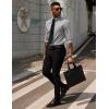 imageCOOFANDY Mens Dress Shirts Long Sleeve Button Down Formal Shirt Regular Fit Solid Business Casual ShirtsLight Grey