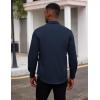 imageCOOFANDY Mens Dress Shirts Long Sleeve Button Down Formal Shirt Regular Fit Solid Business Casual ShirtsNavy Blue