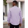 imageCOOFANDY Mens Dress Shirts Long Sleeve Button Down Formal Shirt Regular Fit Solid Business Casual ShirtsPurple