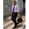 imageCOOFANDY Mens Dress Shirts Long Sleeve Button Down Formal Shirt Regular Fit Solid Business Casual ShirtsPurple