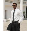 imageCOOFANDY Mens Dress Shirts Long Sleeve Button Down Formal Shirt Regular Fit Solid Business Casual ShirtsWhite