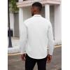 imageCOOFANDY Mens Dress Shirts Long Sleeve Button Down Formal Shirt Regular Fit Solid Business Casual ShirtsWhite