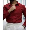 imageCOOFANDY Mens Dress Shirts Long Sleeve Button Down Formal Shirt Regular Fit Solid Business Casual ShirtsWine Red