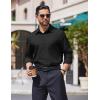imageCOOFANDY Mens Dress Shirts Long Sleeve Wrinkle Free Shirt Textured Business Casual Button Down ShirtBlack