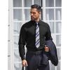 imageCOOFANDY Mens Dress Shirts Long Sleeve Wrinkle Free Shirt Textured Business Casual Button Down ShirtBlack