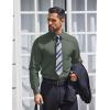 imageCOOFANDY Mens Dress Shirts Long Sleeve Wrinkle Free Shirt Textured Business Casual Button Down ShirtDark Army Green