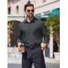 imageCOOFANDY Mens Dress Shirts Long Sleeve Wrinkle Free Shirt Textured Business Casual Button Down ShirtDark Grey