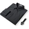 imageCOOFANDY Mens Dress Shirts Long Sleeve Wrinkle Free Shirt Textured Business Casual Button Down ShirtDark Grey