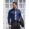 imageCOOFANDY Mens Dress Shirts Long Sleeve Wrinkle Free Shirt Textured Business Casual Button Down ShirtDeep Blue