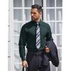 imageCOOFANDY Mens Dress Shirts Long Sleeve Wrinkle Free Shirt Textured Business Casual Button Down ShirtLake Green