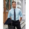 imageCOOFANDY Mens Dress Shirts Long Sleeve Wrinkle Free Shirt Textured Business Casual Button Down ShirtLight Blue