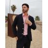 imageCOOFANDY Mens Dress Shirts Long Sleeve Wrinkle Free Shirt Textured Business Casual Button Down ShirtLight Pink