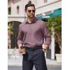 imageCOOFANDY Mens Dress Shirts Long Sleeve Wrinkle Free Shirt Textured Business Casual Button Down ShirtLilac