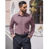 imageCOOFANDY Mens Dress Shirts Long Sleeve Wrinkle Free Shirt Textured Business Casual Button Down ShirtLilac