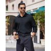 imageCOOFANDY Mens Dress Shirts Long Sleeve Wrinkle Free Shirt Textured Business Casual Button Down ShirtNavy Blue