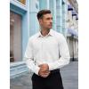 imageCOOFANDY Mens Dress Shirts Long Sleeve Wrinkle Free Shirt Textured Business Casual Button Down ShirtWhite