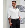 imageCOOFANDY Mens Dress Shirts Long Sleeve Wrinkle Free Shirt Textured Business Casual Button Down ShirtWhite