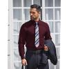 imageCOOFANDY Mens Dress Shirts Long Sleeve Wrinkle Free Shirt Textured Business Casual Button Down ShirtWine Red